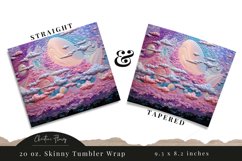 3D Embroidered Purple Sky Tumbler Wrap PNG Product Image 3