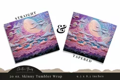3D Embroidered Purple Sky Tumbler Wrap PNG Product Image 3