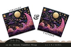 3D Embroidered Celestial Tumbler Wrap PNG Product Image 3