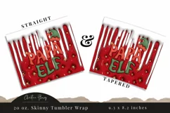 3D Inflated Papa Elf Tumbler Wrap PNG Product Image 3