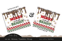 3D Inflated Merry and Bright Tumbler Wrap PNG Product Image 3