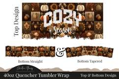 Fall Patchwork Cozy Season 40oz Tumbler Wrap Product Image 3