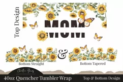 Custom Mom Sunflower And Butterflies 40oz Tumbler Wrap Product Image 3