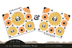 3D Inflated Halloween Sunflower Tumbler Wrap PNG Product Image 3