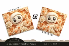 Kawaii 3D Mummy Tumbler Wrap PNG Product Image 3