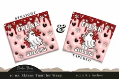 3D Inflated Freak in the Sheets Tumbler Wrap PNG Product Image 3
