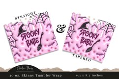 3D Inflated Spooky Babe Tumbler Wrap PNG Product Image 3