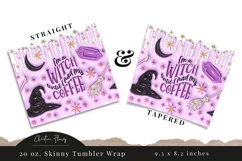 3D Inflated I'm a Witch Until I Had my Coffee Tumbler Wrap Product Image 3