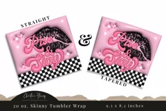3D Inflated Rise and Slay Tumbler Wrap PNG Product Image 3