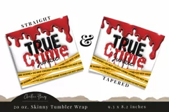 3D Inflated True Crime Junkie Tumbler Wrap PNG Product Image 3