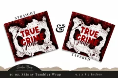 Glitter True Crime Junkie Tumbler Wrap PNG Product Image 3