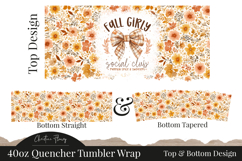 Fall Girly Social Club 40oz Tumbler Wrap Product Image 3