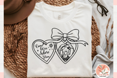 Faith Christian preppy Coquette Heart Locket Nativity SVG Product Image 2