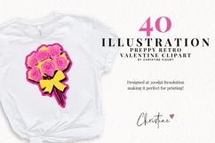 Preppy Retro Valentine Clipart Bundle Product Image 2