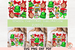 Christmas Preppy school teacher Coquette sublimation bundle Product Image 1