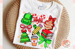 Christmas Preppy school teacher Coquette sublimation PNG SVG Product Image 2
