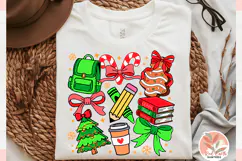 Christmas Preppy school teacher Coquette sublimation PNG SVG Product Image 5