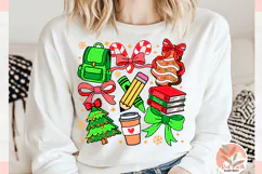Christmas Preppy school teacher Coquette sublimation PNG SVG Product Image 4