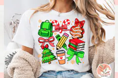 Christmas Preppy school teacher Coquette sublimation PNG SVG Product Image 3
