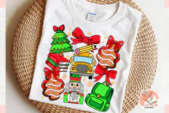 Christmas Preppy school teacher Coquette sublimation PNG SVG Product Image 2