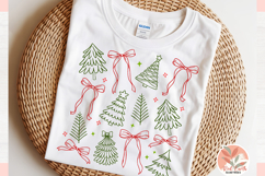 Preppy Christmas Tree coquette Png, Christmas Coquette Bow Product Image 1