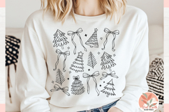 Preppy Christmas Tree coquette Png, Christmas Coquette Bow Product Image 4