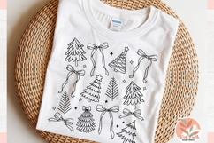 Preppy Christmas Tree coquette Png, Christmas Coquette Bow Product Image 1