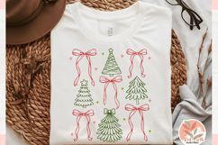 Preppy Christmas Tree coquette Png, Christmas Coquette Bow Product Image 4