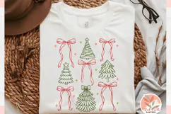 Preppy Christmas Tree coquette Png, Christmas Coquette Bow Product Image 4