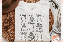 Preppy Christmas Tree coquette Png, Christmas Coquette Bow Product Image 4