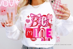 Preppy Valentines Ransom Alpha PNG Bundle &amp; BONUS Clipart Product Image 2