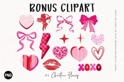 Preppy Valentines Ransom Alpha PNG Bundle &amp; BONUS Clipart Product Image 5