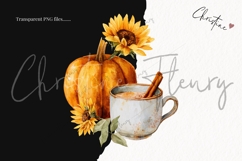 Fall Pumpkin and Coffee Clipart Bundle Product Image 3