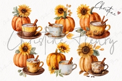 Fall Pumpkin and Coffee Clipart Bundle Product Image 4