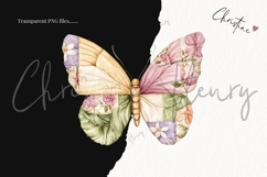 Quilted Butterflies Clipart Bundle - 16 Elements Product Image 3
