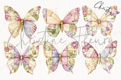 Quilted Butterflies Clipart Bundle - 16 Elements Product Image 4