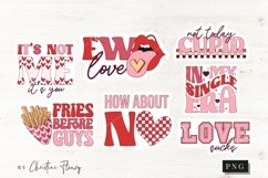 Retro Anti Valentine Sticker PNG Bundle Product Image 3