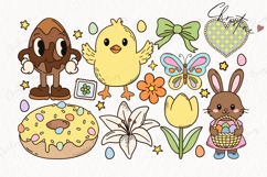 163 Retro Easter Clipart Bundle - PNG | SVG | JPG | EPS Product Image 10