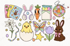 163 Retro Easter Clipart Bundle - PNG | SVG | JPG | EPS Product Image 12