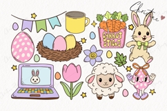163 Retro Easter Clipart Bundle - PNG | SVG | JPG | EPS Product Image 5