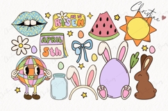 163 Retro Easter Clipart Bundle - PNG | SVG | JPG | EPS Product Image 7