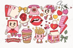 87 Retro Valentine Clipart Bundle - PNG | SVG | EPS Product Image 3