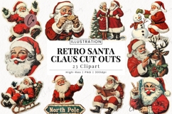 Retro Santa Claus Clipart Bundle Product Image 1