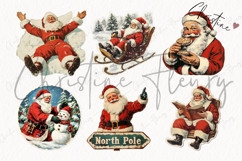 Retro Santa Claus Clipart Bundle Product Image 4