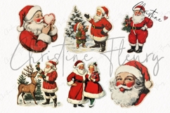 Retro Santa Claus Clipart Bundle Product Image 6