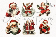 Retro Santa Claus Clipart Bundle Product Image 7