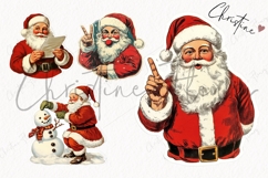 Retro Santa Claus Clipart Bundle Product Image 8