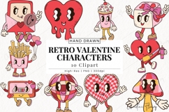 Retro Valentine Character Clipart Bundle Product Image 1