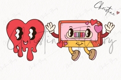 Retro Valentine Character Clipart Bundle Product Image 5
