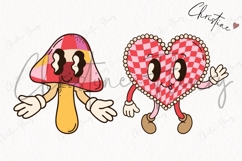 Retro Valentine Character Clipart Bundle Product Image 8